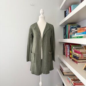 MASAI Linen Blend Women's Green Cardigan Small
